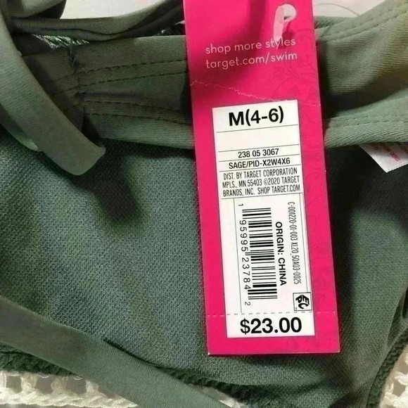 BUNDLE Crochet Bralette Bikini Tops Xhilaration Sage Green and blue Medium NWT - Picture 8 of 16